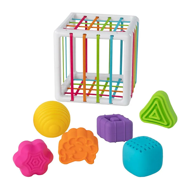 Cube à formes sensorielles InnyBin 7pcs - 10m+-2