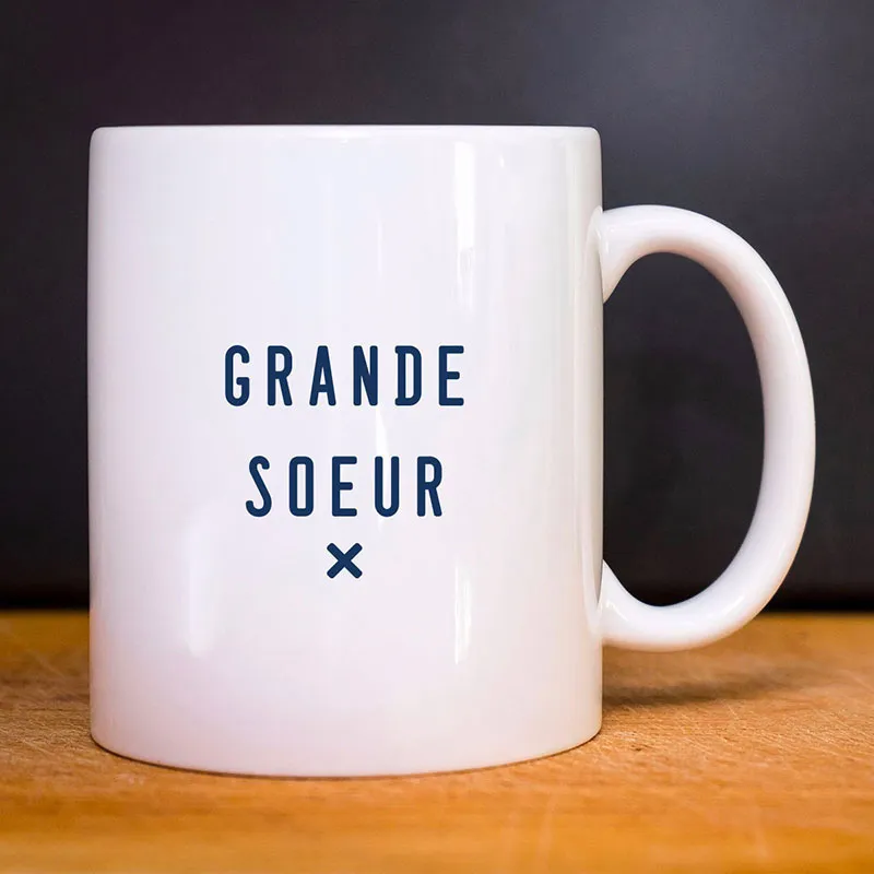 Mug Grande soeur x coeur - Blanc-0