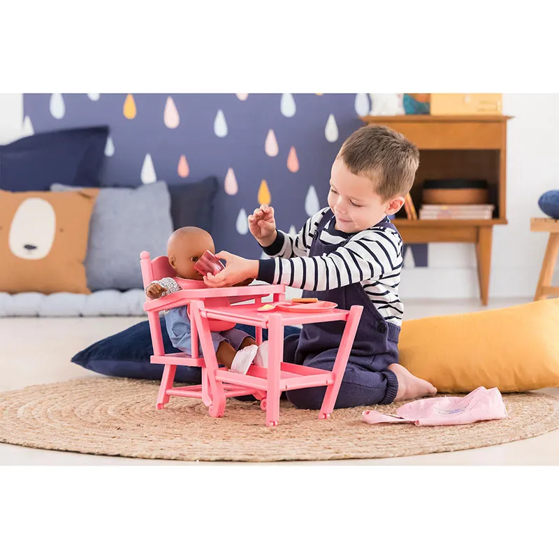 Chaise haute Rose poupon 36-42cm - 36m+-13
