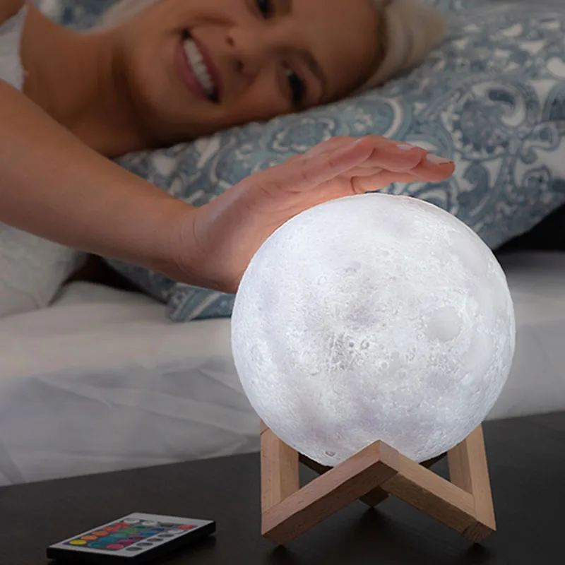 Lampe Lune LED à contrôle tactile - Ø15 cm-1