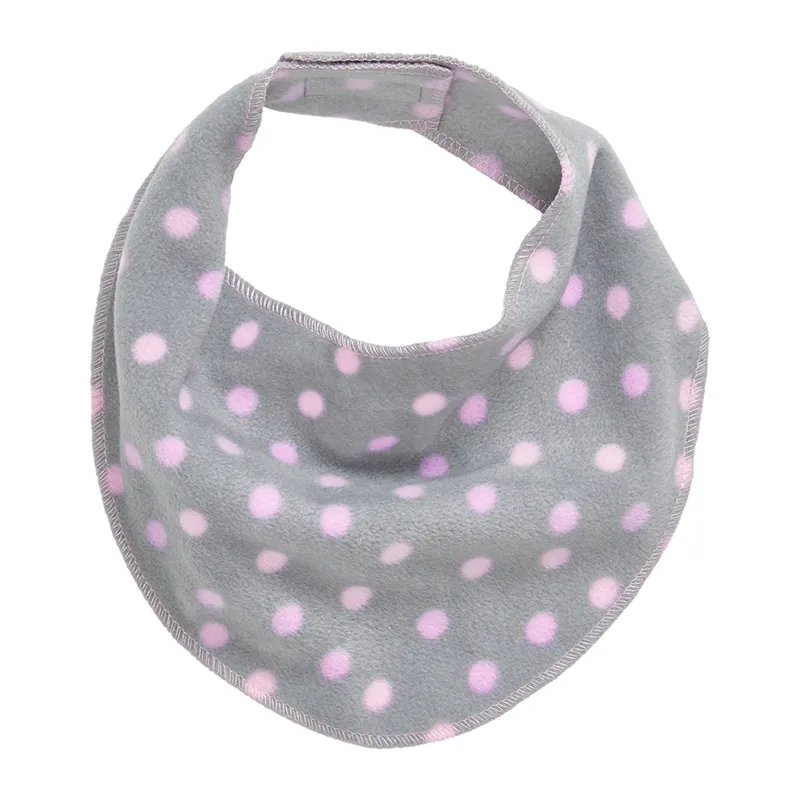 Écharpe triangle polaire Pois - Gris/Rose-0