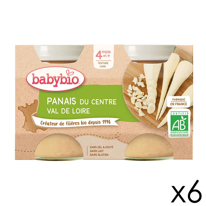 12x130g Pots Légumes Panais BIO - 4m+-0