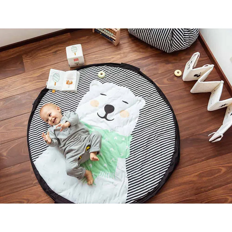 Sac à jouets/Tapis d'éveil 3en1 Ours Polaire - ø120cm - PLAY & GO-9