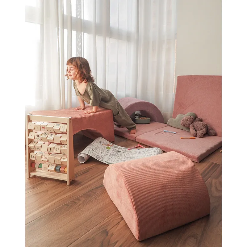 Tatami pliant Montessori Rose - 120x120cm-5