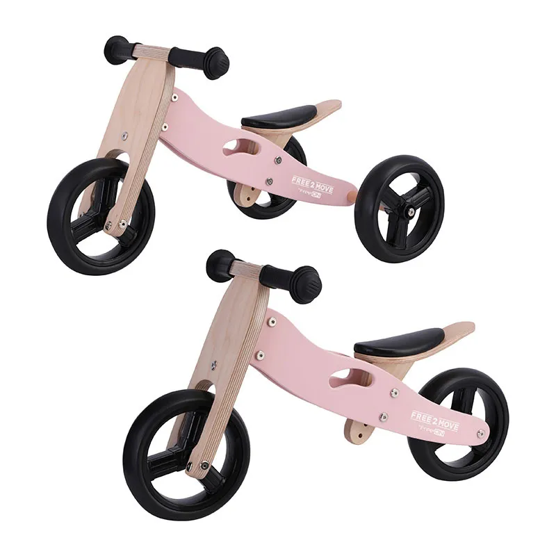 Tricycle 2en1 Rider Rose Bois - 12m+-1