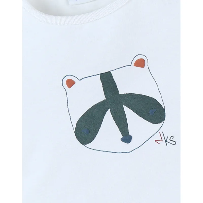 T-shirt ML Raton laveur - Blanc-2