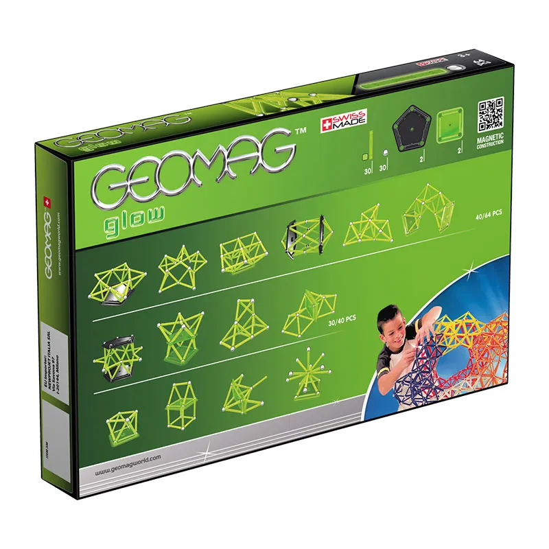 Jeu de construction magnét. Glow 64pcs - 3+-1