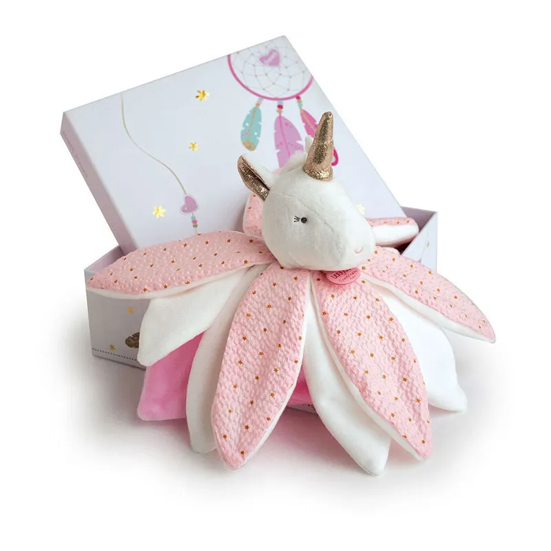 Doudou Licorne Attrape-rêves Rose - 26cm-0