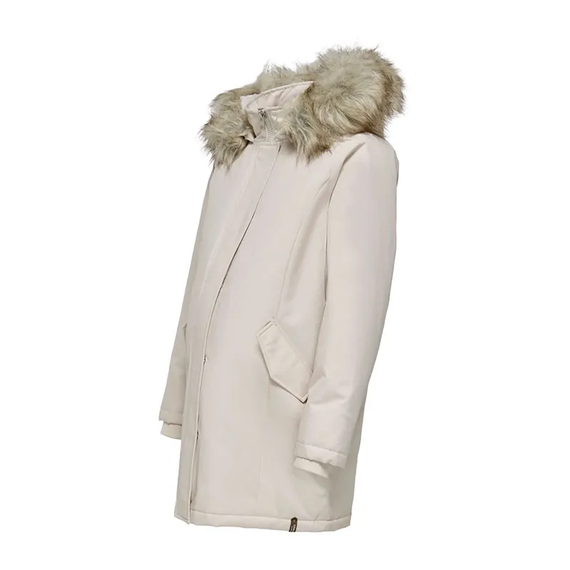 Parka de grossesse Newkaty - Écru Moonbeam-4