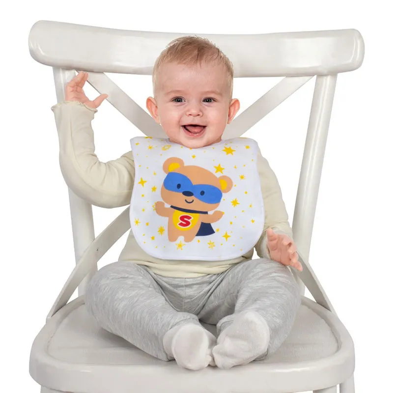 Bavoir éponge Ourson Super-héros - 3m+-1