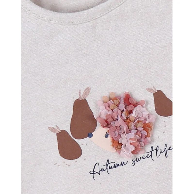 T-shirt ML Hérisson - Beige-2