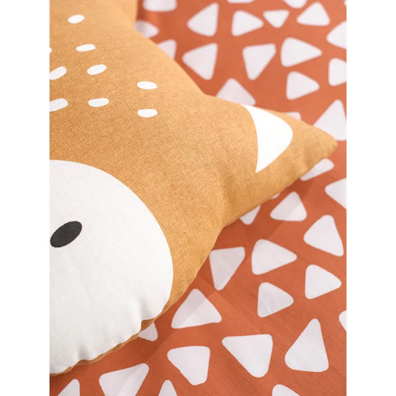 Coussin rond coton Renard Orange - 40x40cm-2