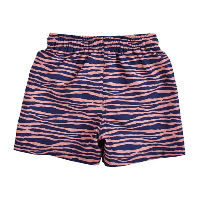 Short de bain Anti-UV Zèbre - Bleu/Orange-1