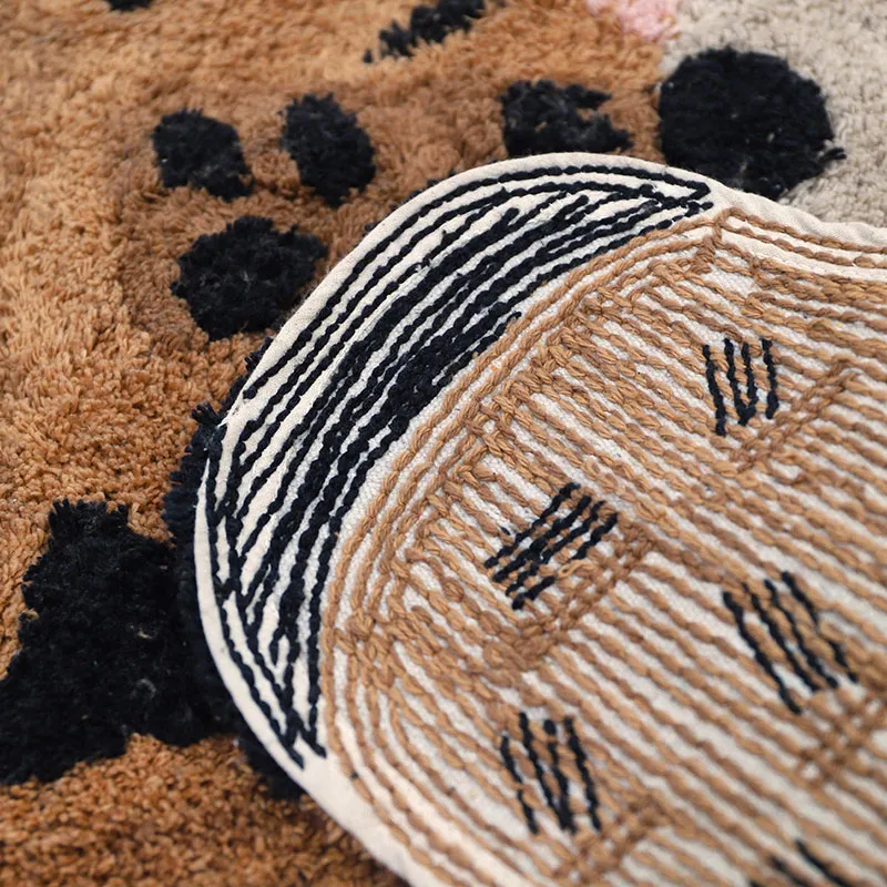Tapis Coton Little Cheetah Brun - 65x120cm-2