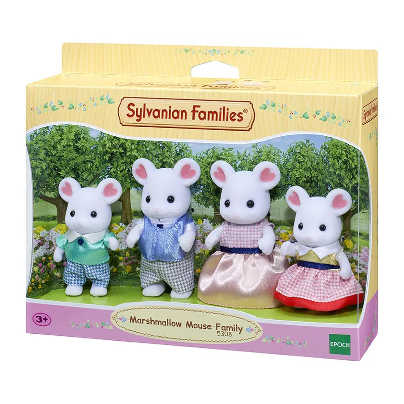 Famille souris marshmallow - 4pcs-6