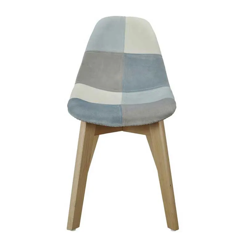 Chaise patchwork enfant Léonie Gris - 35x29,5x58cm-2