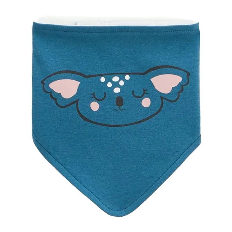 3 Bavoirs bandana Lovely Safari - Bleu canard/Écru/Bordeaux-1