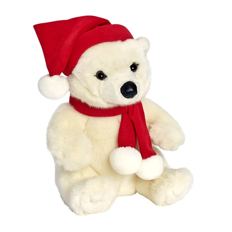 Peluche Ours polaire Bonnet & écharpe Anima - 25cm-0