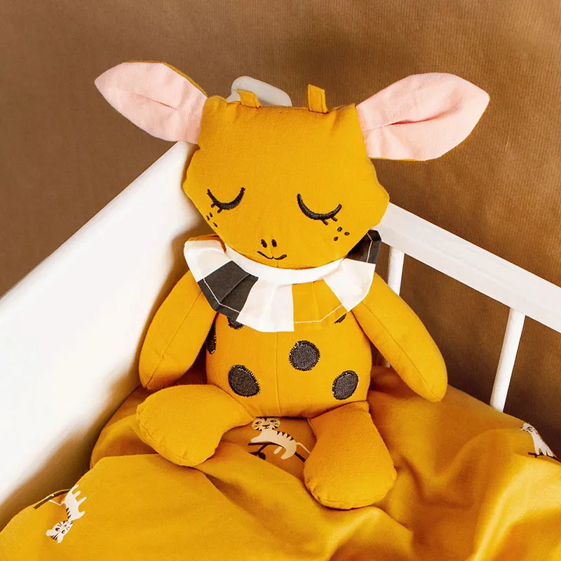 Peluche Coton BIO Goldie la Girafe - Jaune-2