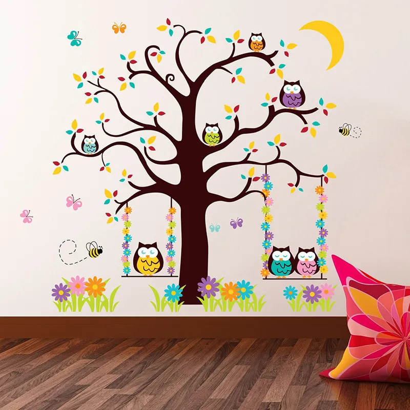 Stickers - Arbre Hibou-1