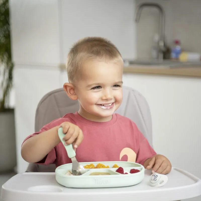 Assiette à ventouse compartimentée Vert - 4m+-4