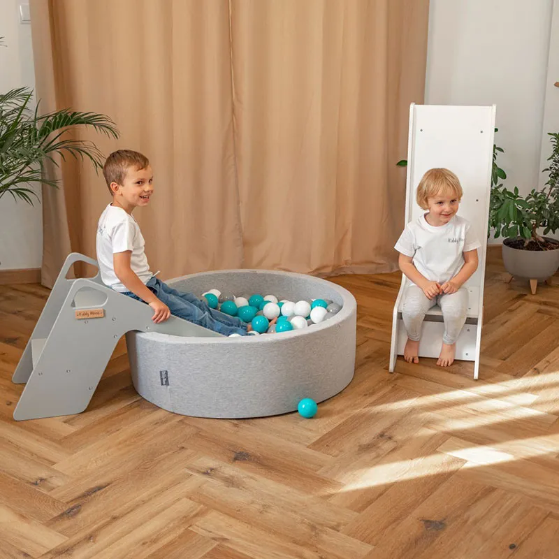 Toboggan 2en1 en bois Blanc - 52x35cm-10