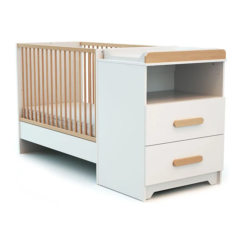 Chambre évolutive Gavroche Blanc/Hêtre  - 176x70x94cm-0