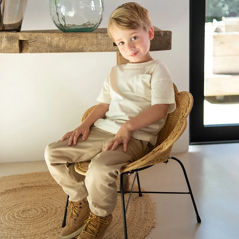 Chaise Fleur Enfant en Rotin - 51x45x55cm-5