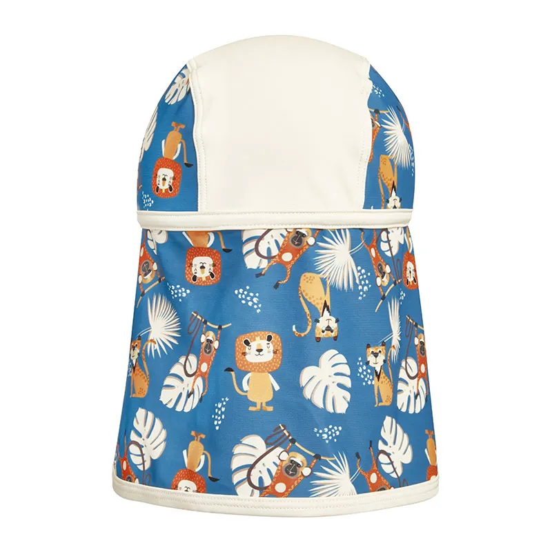 Casquette longue Anti-UV - Cœurs teal-2