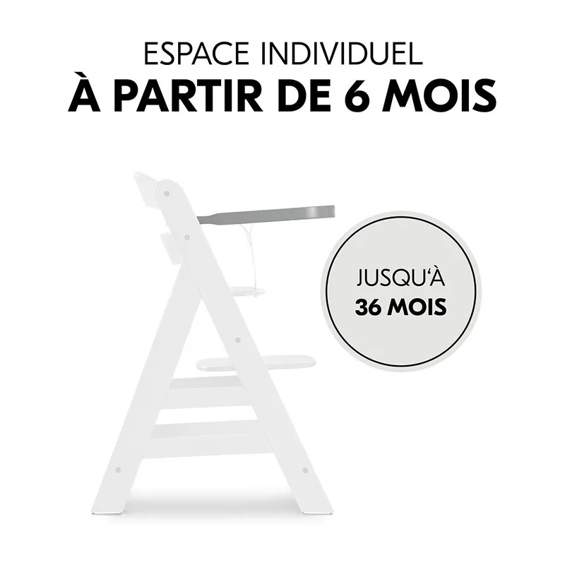 Tablette en bois pour Chaise haute - Gris-3