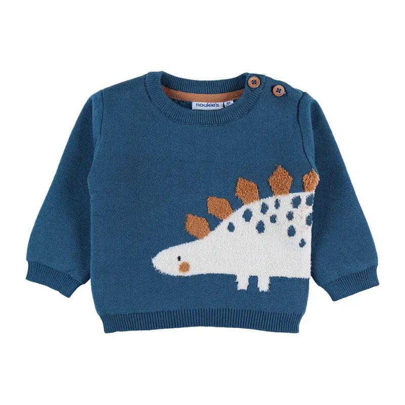 Pull Dinos - Bleu canard-1