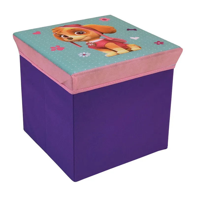 Pouf de rangement pliable Pat'Patrouille Mauve - 30cm-0