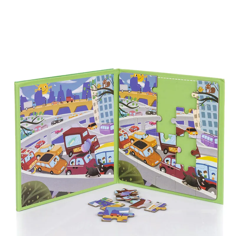 2 Puzzles magnét. trafic urbain 40pcs - 36m+-2