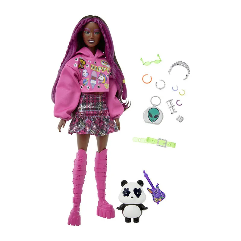 Barbie Extra avec cheveux rose & panda 15pcs - 3+-1