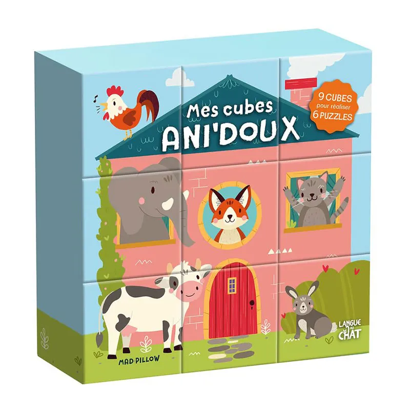 9 Cubes Ani'doux Puzzle - 9m+-0