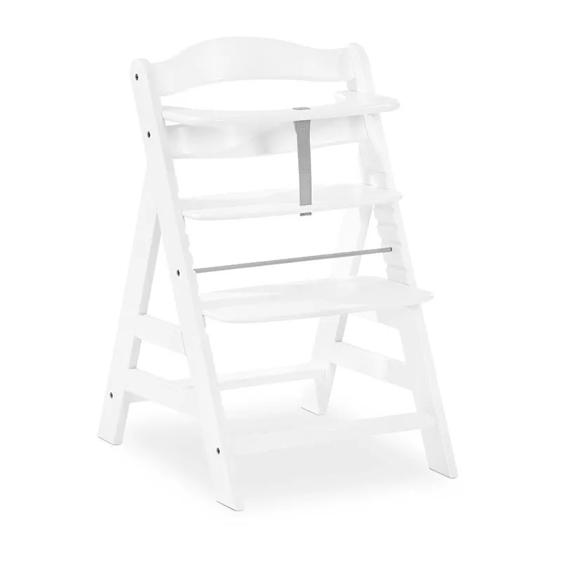 Chaise-haute Alpha+ avec tablette Blanc + Transat Alpha Bouncer 2en1 Lapin Beige - 0m+-1