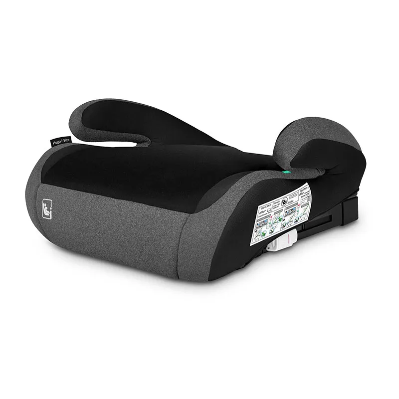 Siège-auto I-Size/Isofix ou Ceinturé Hugo 100-150cm - Black Grey-10