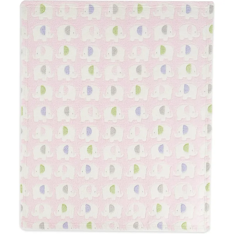 Couverture Éléphant Rose 75x90cm - 0m+-3