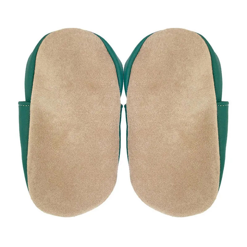 Chaussons cuir Crabe - Bleu-1