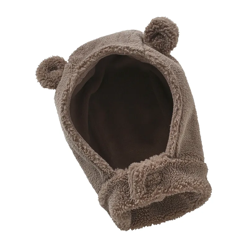 Ensemble accessoires sherpa ourson - Moka-1