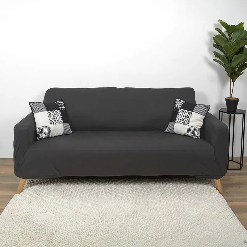 Housse extensible de canapé Gris - 230x85cm-0