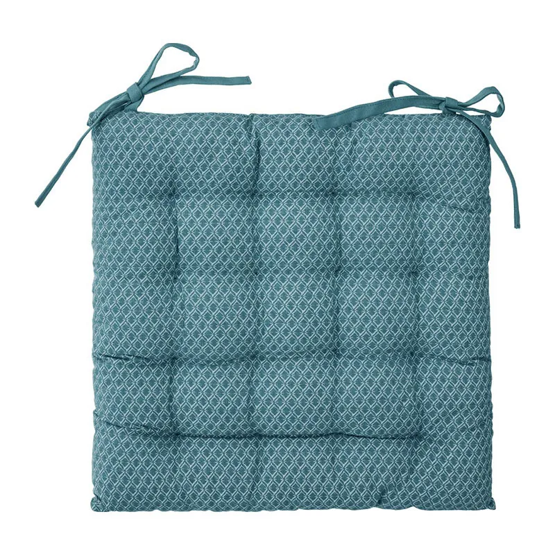 Galette de chaise Otto Bleu Canard - 38x38x7,2cm-1
