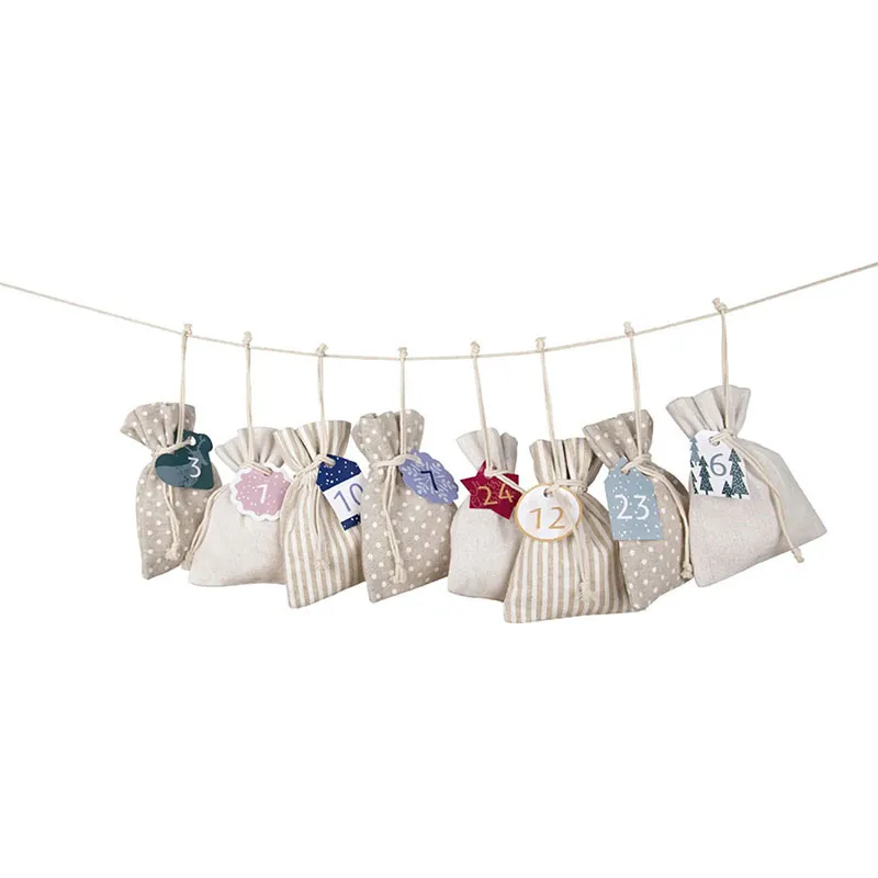 Calendrier de l'avent Sac en tissu - 49pcs-0