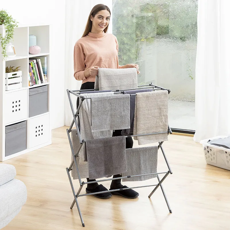 Séchoir à linge 3H pliable/extensible Cloxy - 74x103x38cm-6