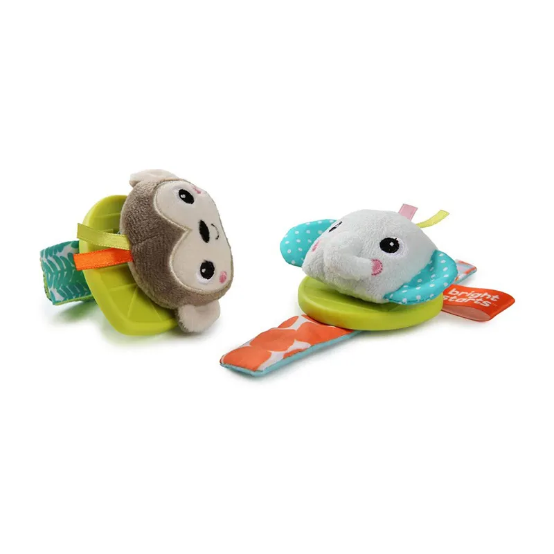 2 Hochets de poignet Singe & Éléphant - 0m+-1