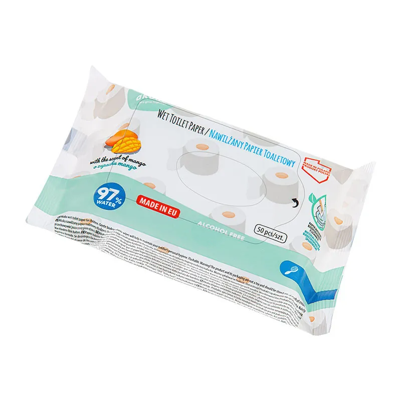 2 Paquets Papier toilette humidifié Parfum Mangue - 2x50 lingettes-2