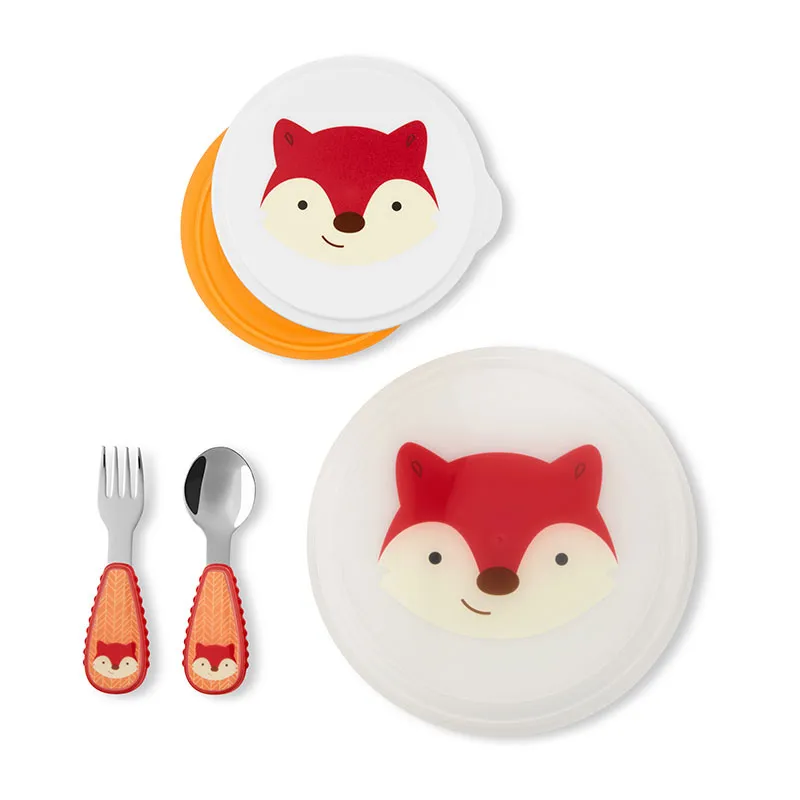 Set de repas métallique Renard 5pcs - 12m+-1