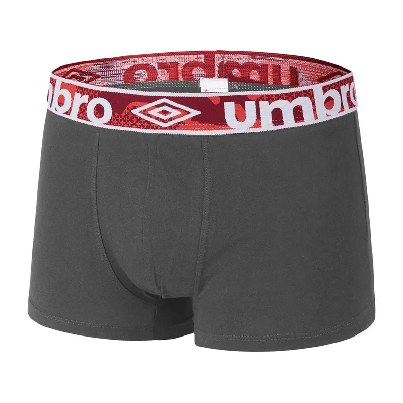 5 Boxers Homme Umbro - Noir/Rouge/Gris-3