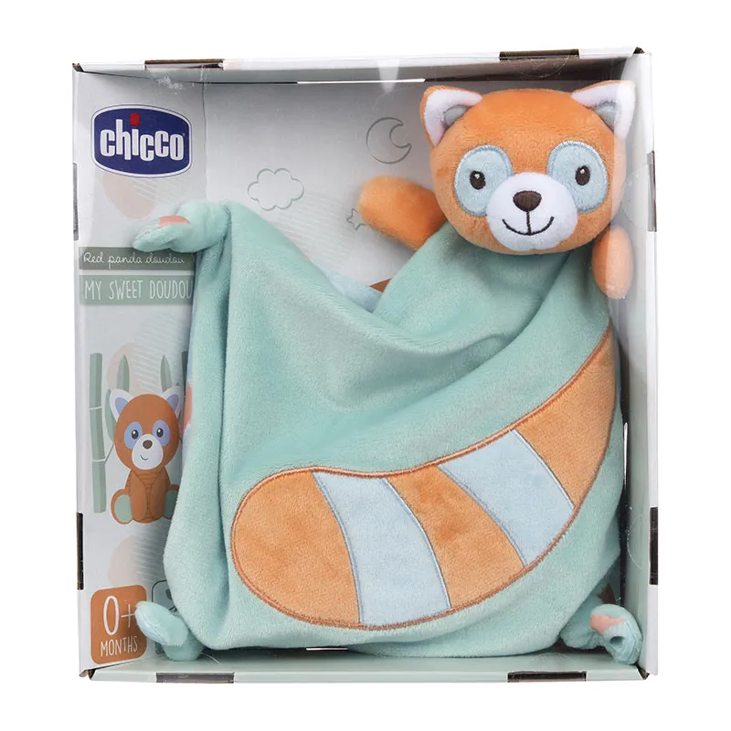 Doudou Plat Panda Roux - 0m+-2