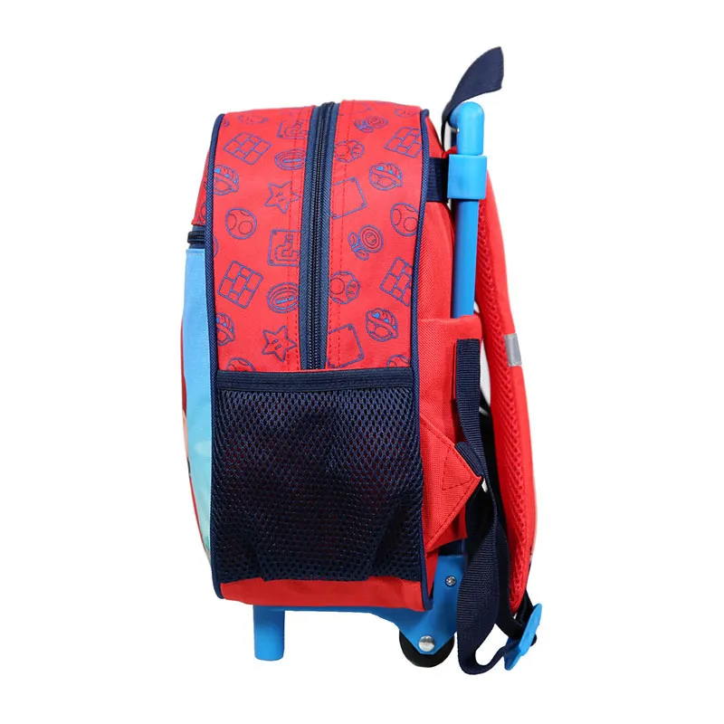 Sac à dos à roulettes maternelle Super Mario Multicolore - 25x28cm-2